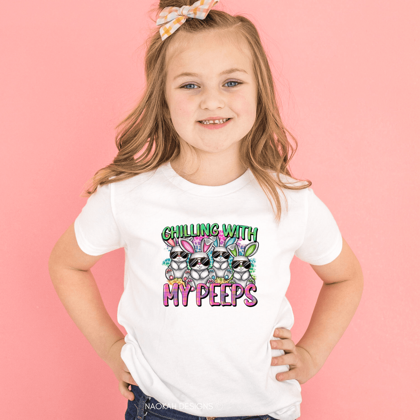 Chilling With My Peeps Shirt, Child's Easter Shirt, Kids Easter Bunny Shirt, Youth Easter Peeps Shirt, Easter Toddler Bunny Shirt