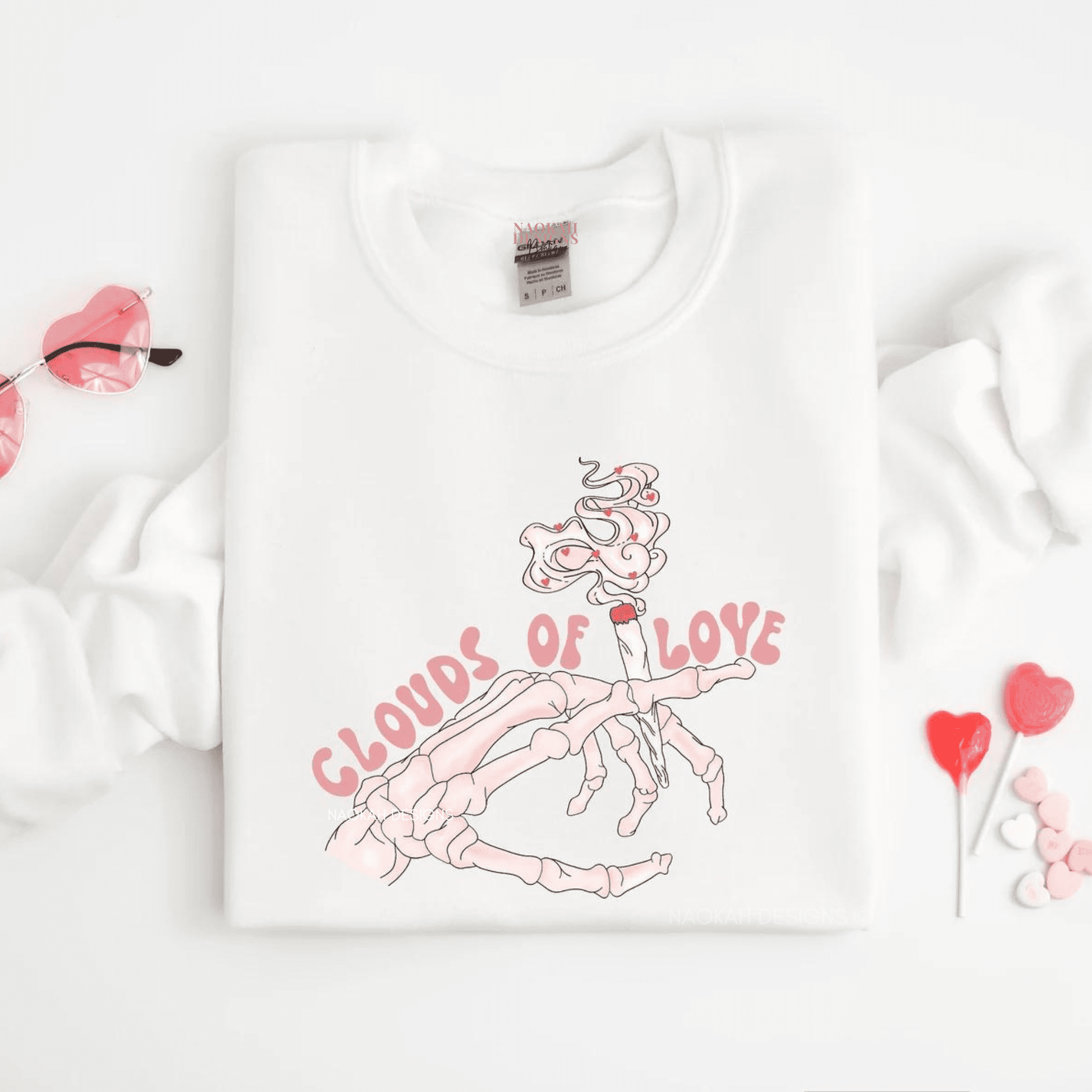 Clouds Of Love Sweater, Skeleton Hands Valentine Shirt, Valentines Day Shirt, Be Mine Shirt, XOXO Tshirt, Lovely Valentines Day, marijuana shirt, toker shirt, weed lover shirt, weed valentine shirt, best buds shirt, rolling joint shirt, rolling into Christmas shirt, rolling into Valentines shirt