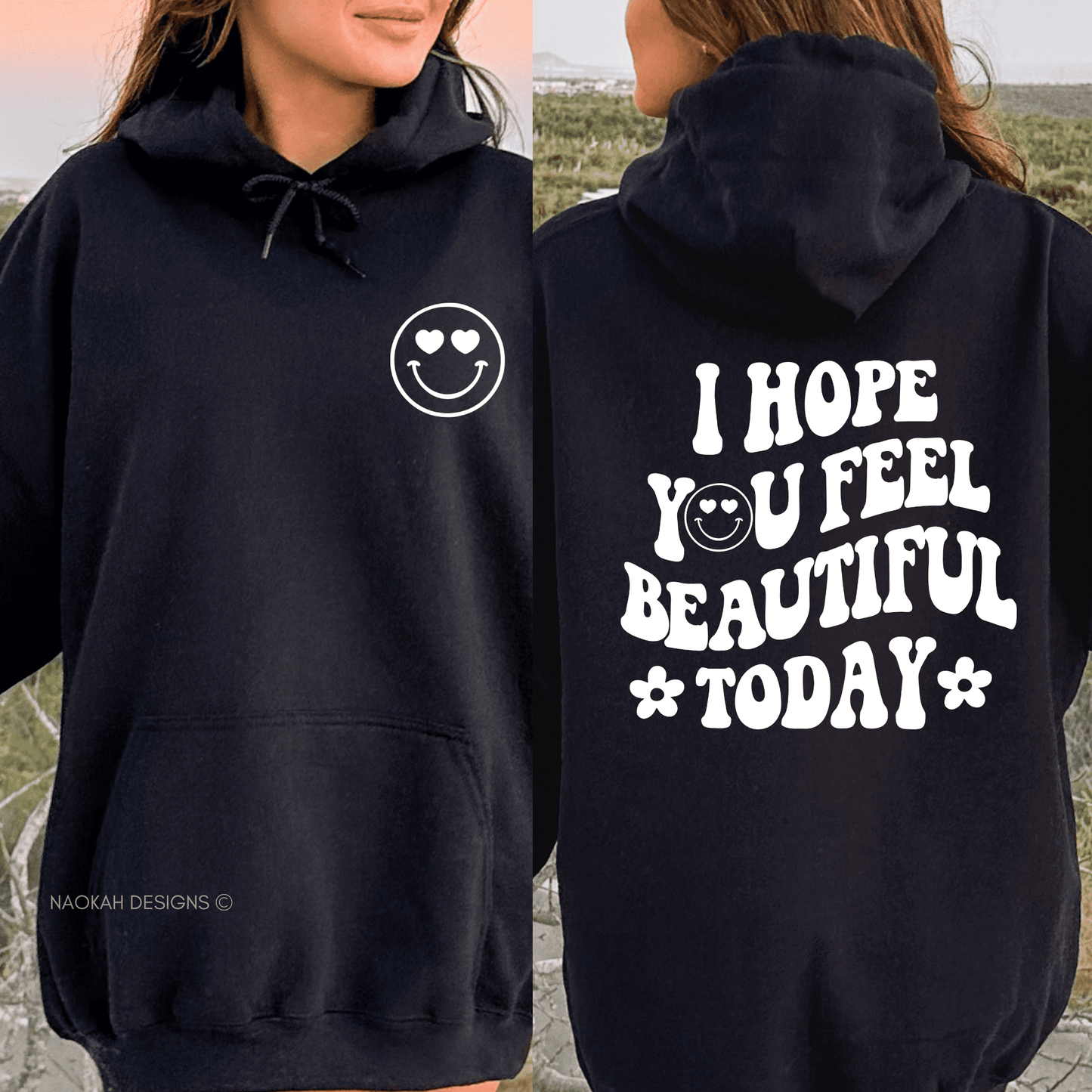i hope you feel beautiful today sweater, positive sweater, dear person behind me shirt, trendy sweater, front & back design sweater