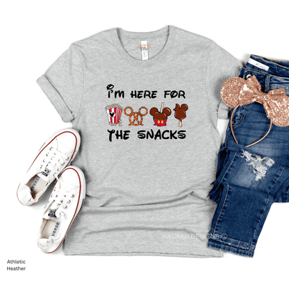 I'm Here for the Snacks Shirt, Theme Park Shirt, Gift for Theme Park, Holiday Gift, Family Trip Shirt, Vacation Shirt, Mickey Shirt, Snacking around the world shirt, Epcot snack shirt