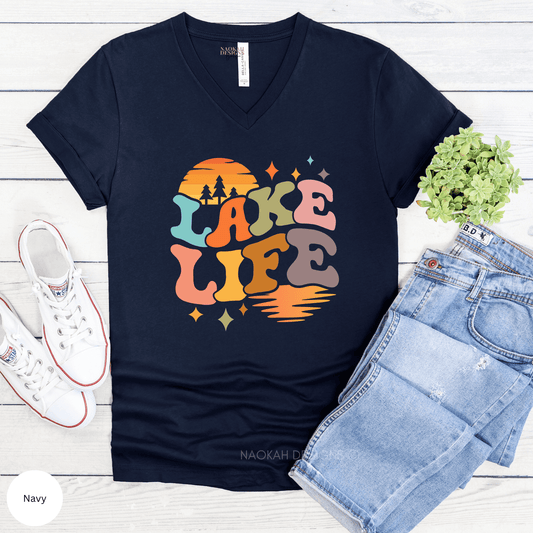 Lake Life Shirt, Retro Vacation Shirt, Camping Shirt, Hiking Shirt, Nature Lover, Adventure Lover, Cottage Country Shirt
