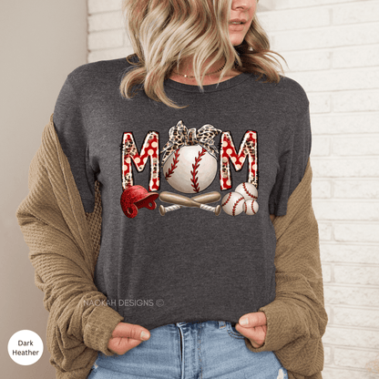 Leopard Baseball Mom Shirt, Raising Ballers Shirt, Softball Mom Shirt, Baseball Lover Shirt, Softball Lover Shirt, Baseball Game Day Shirt
