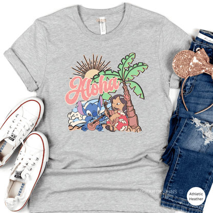 Lilo Stitch Aloha Hawaii Shirt, Ohana Means Family Shirt, Lilo Stitch Summer Holidays Shirt, Family Vacation Shirt, Stitch Shirt, Lilo Tee