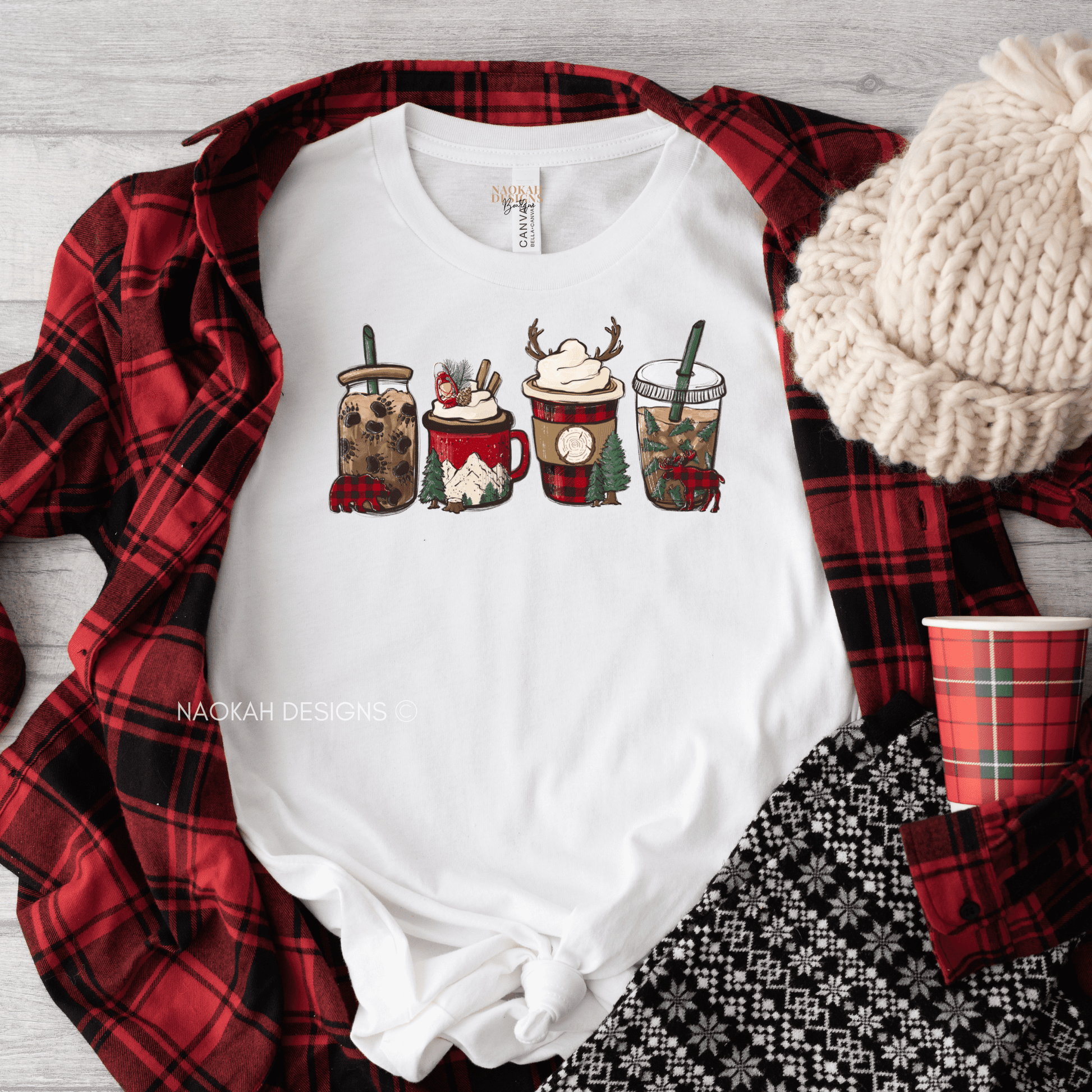 Lumberjack Coffee Shirt, Mama Bear Shirt, Christmas tshirt, Christmas Gifts, Coffee Lover Shirts, Cozy Winter T-Shirt, Dad Lumberjack Shirt, gift for carpenter, gift for tradesman, woodworking shirt, buffalo plaid shirt