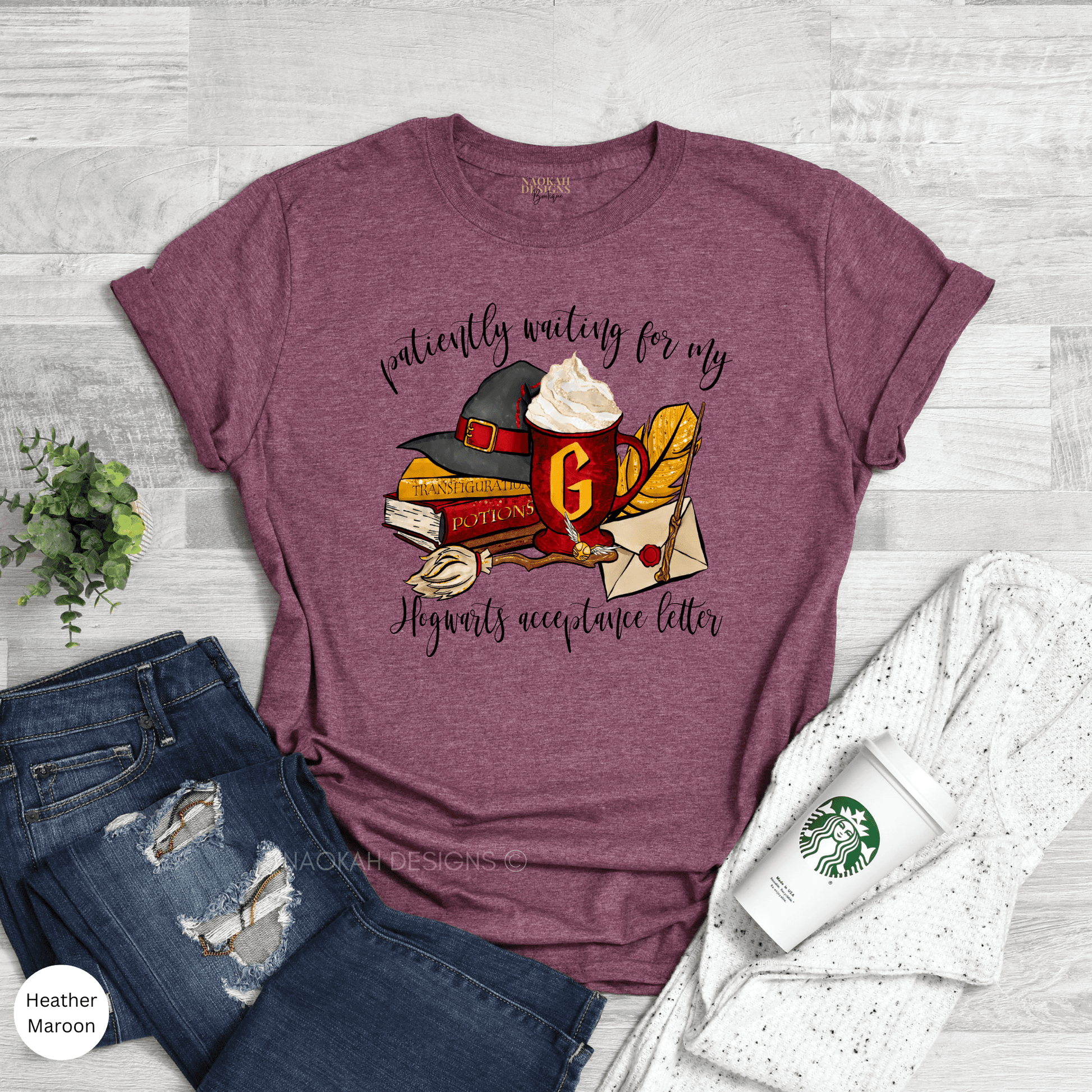 Patiently Waiting For My Hogwarts Acceptance Letter Shirt, Hogwarts Letter Shirt, Owl Delivery Shirt, Wizard School Shirt