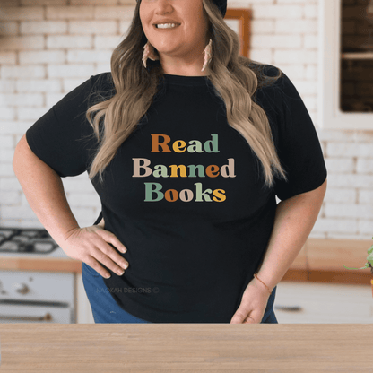  Read Banned Books Shirt, Librarian Shirt, Book Club Shirt, Bookish Shirt, Try Reading Book Instead Of Banning Them, Literature Shirt
