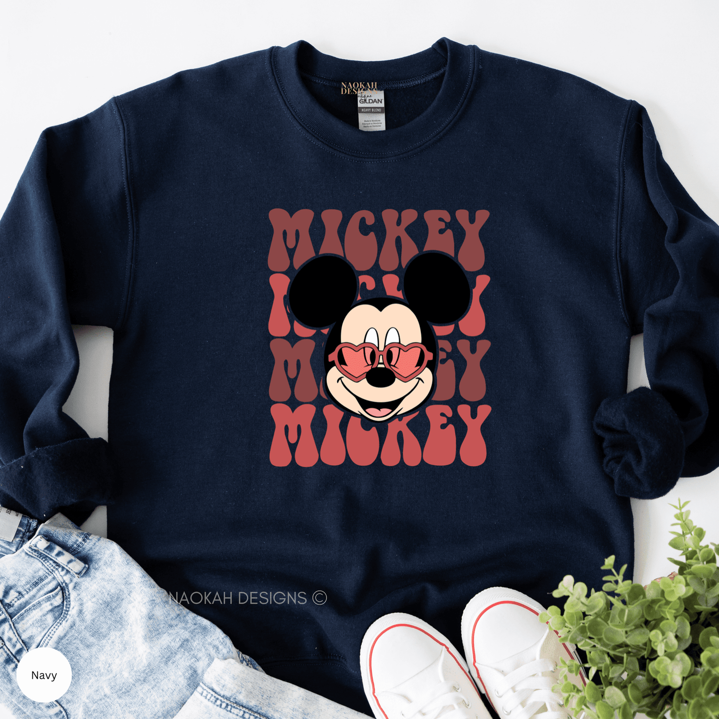 Retro Mouse Sweater, Retro Mickey Valentine Shirt