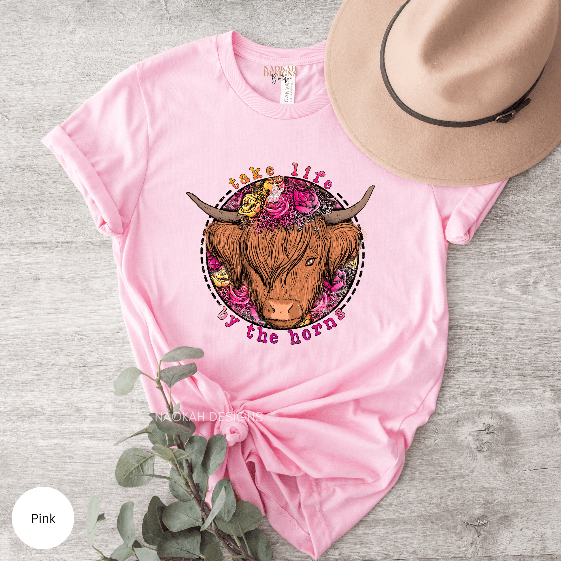 Take Life By The Horns shirt, cow flowers shirt, cowboy shirt, cowgirl shirt, rodeo shirt, bull horns shirt, western shirt, grab life by the horns shirt