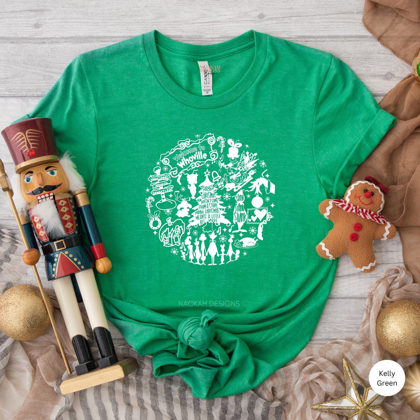 grinch christmas whoville collage shirt