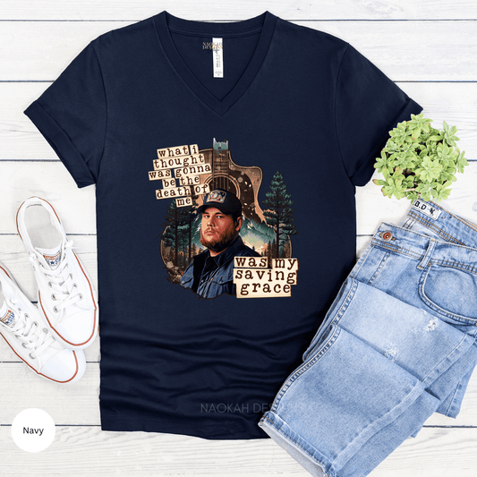 What I Thought Was Gonna Be The Death Of Me Was My Saving Grace Shirt, Cowgirl Shirt, Cowboy Shirt, Gift for Country Fan, Combs Shirt