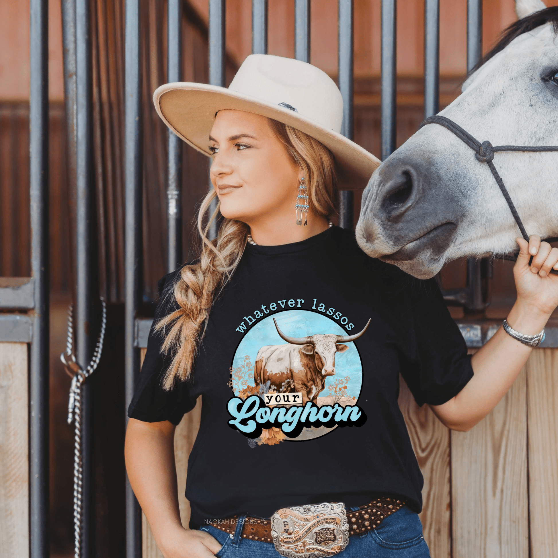 Whatever Lassos Your Longhorn Shirt, Cowgirl Shirt, Cowboy Shirt, Gift for Country Fan, Farm Life Shirt, Farmer Shirt, Western Rodeo Shirt, rodeo bachelorette shirt, Texas native shirt, gift for farmer, shop local farm, farm fresh shirt