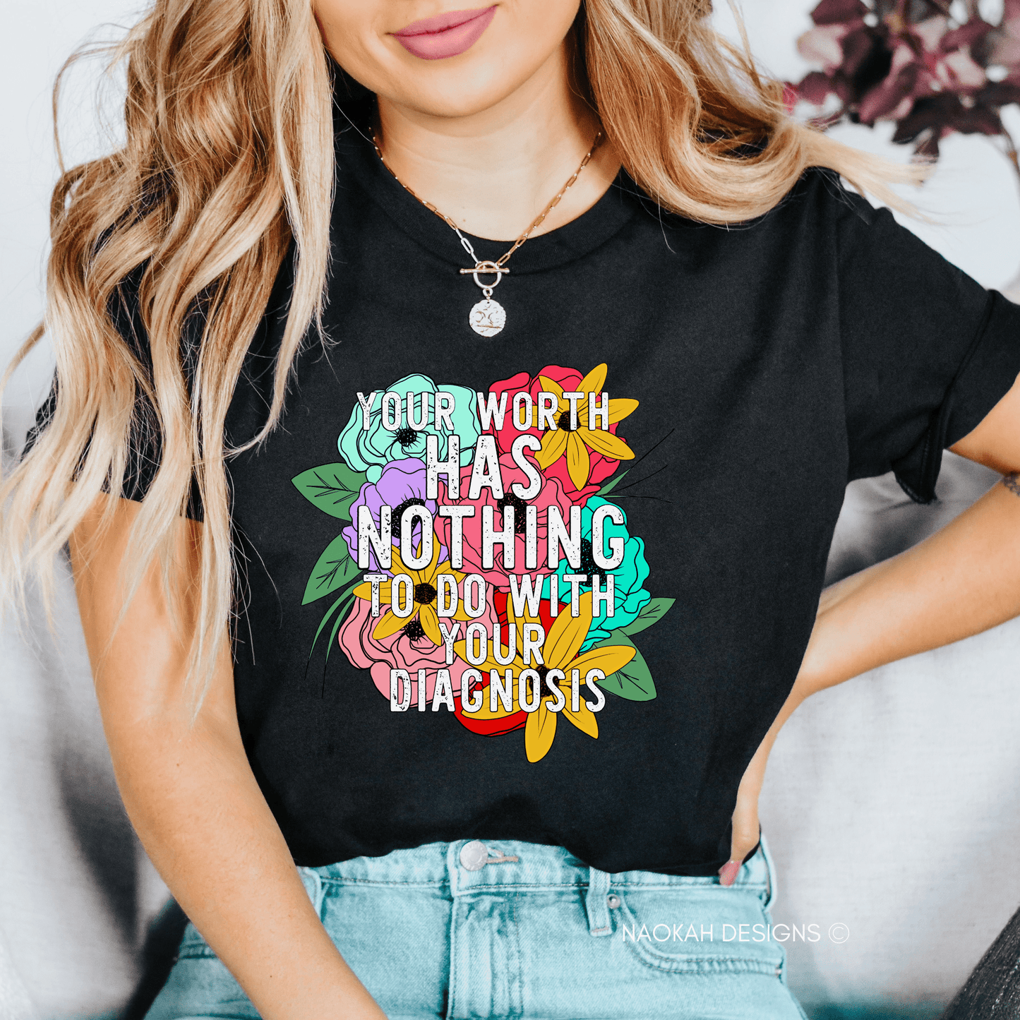 your worth has nothing to do with your diagnosis shirt, mental health awareness, mental health shirt, inspirational shirt, survivor tee