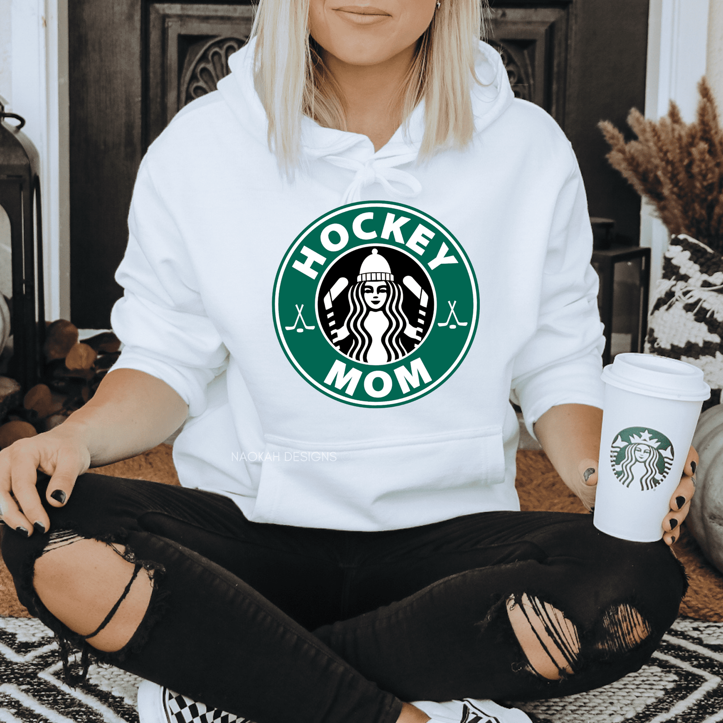 Hockey Mom Coffee Starbies Sweatshirt Hoodie
